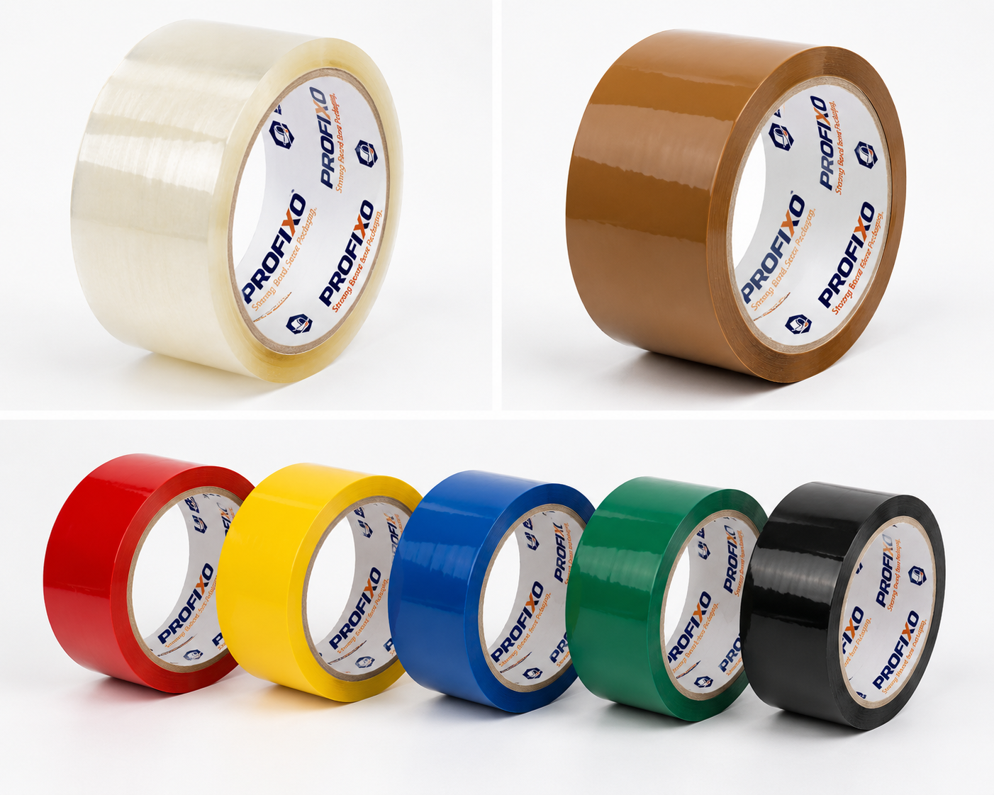 BOPP Self Adhesive Tape (Transparent, Brown & Multicolor)